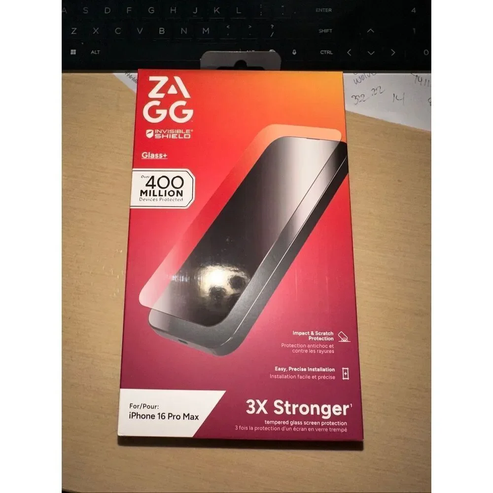 ZAGG Glass+ Screen Protector for iPhone 16 Pro Max